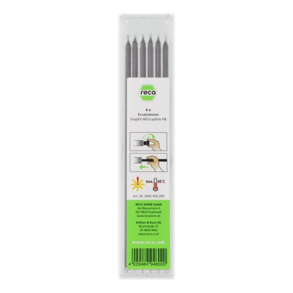 Universālie grafīti RECA, pelēks HB ø2.8 mm, 120mm /6gb/
