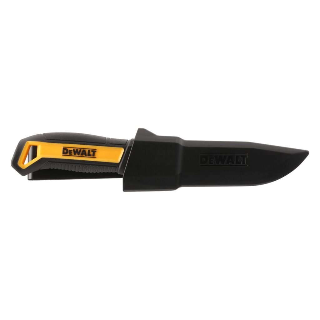 Nazis DEWALT ar fiksētu asmeni, futrālī 90mm
